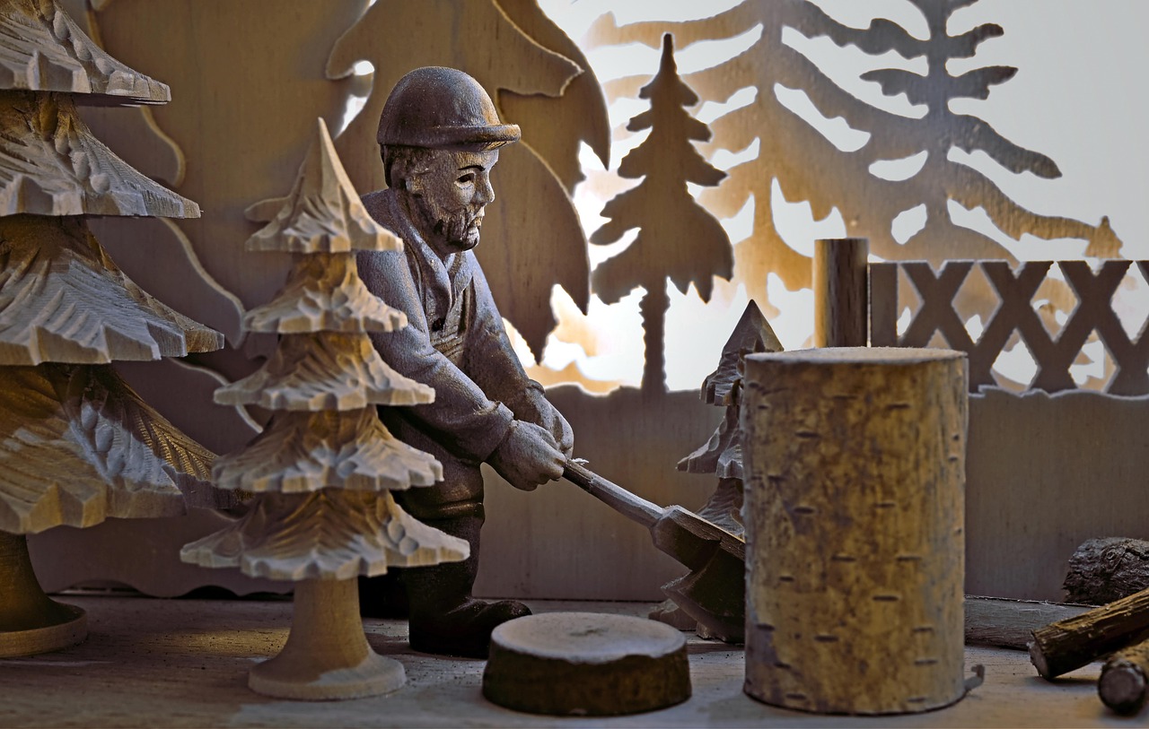 Handmade Gift Sale artisans working on handmade wooden crafts