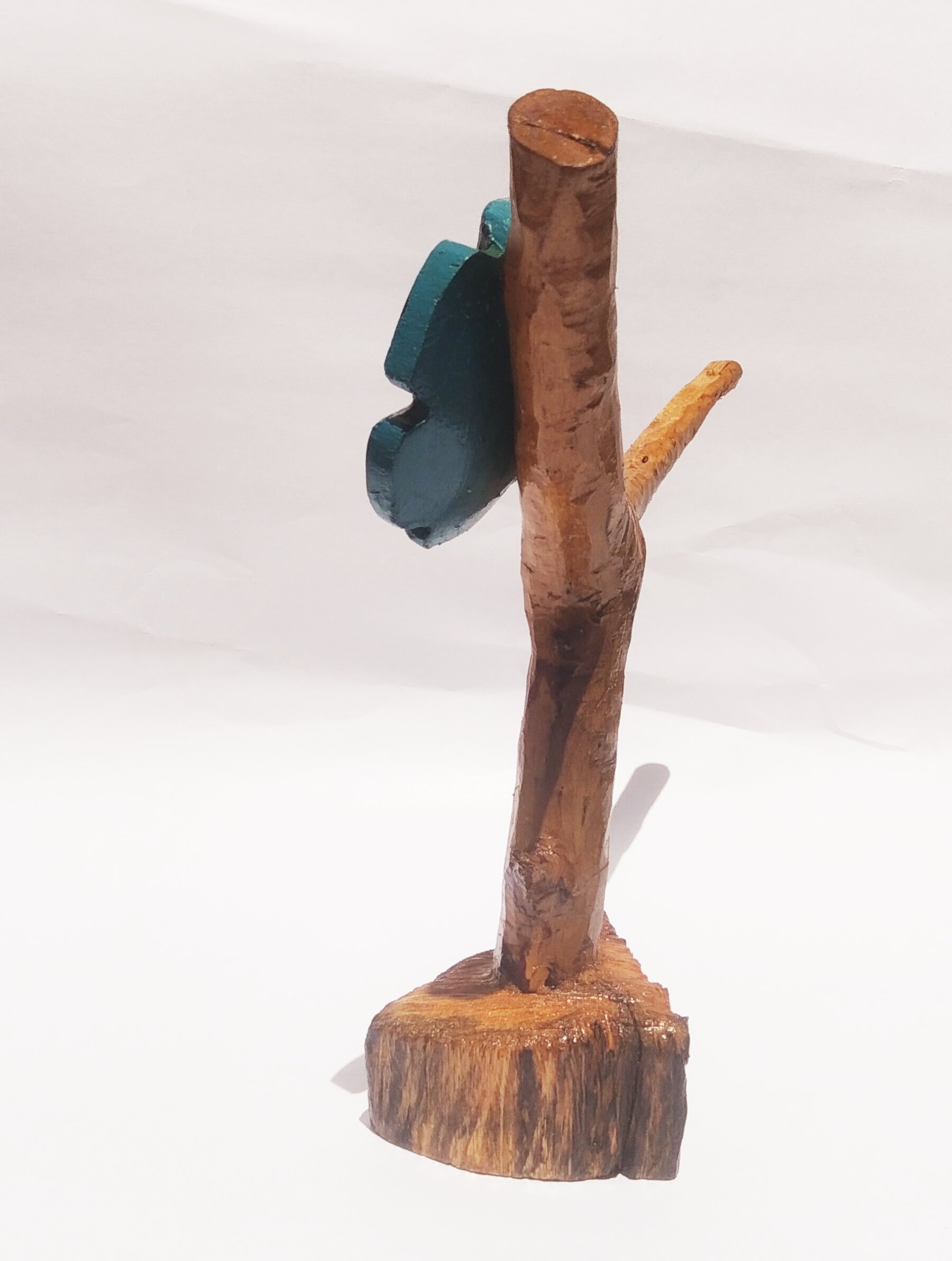 Handmade Blue Flower Wooden Branch Showpiece - Image 3
