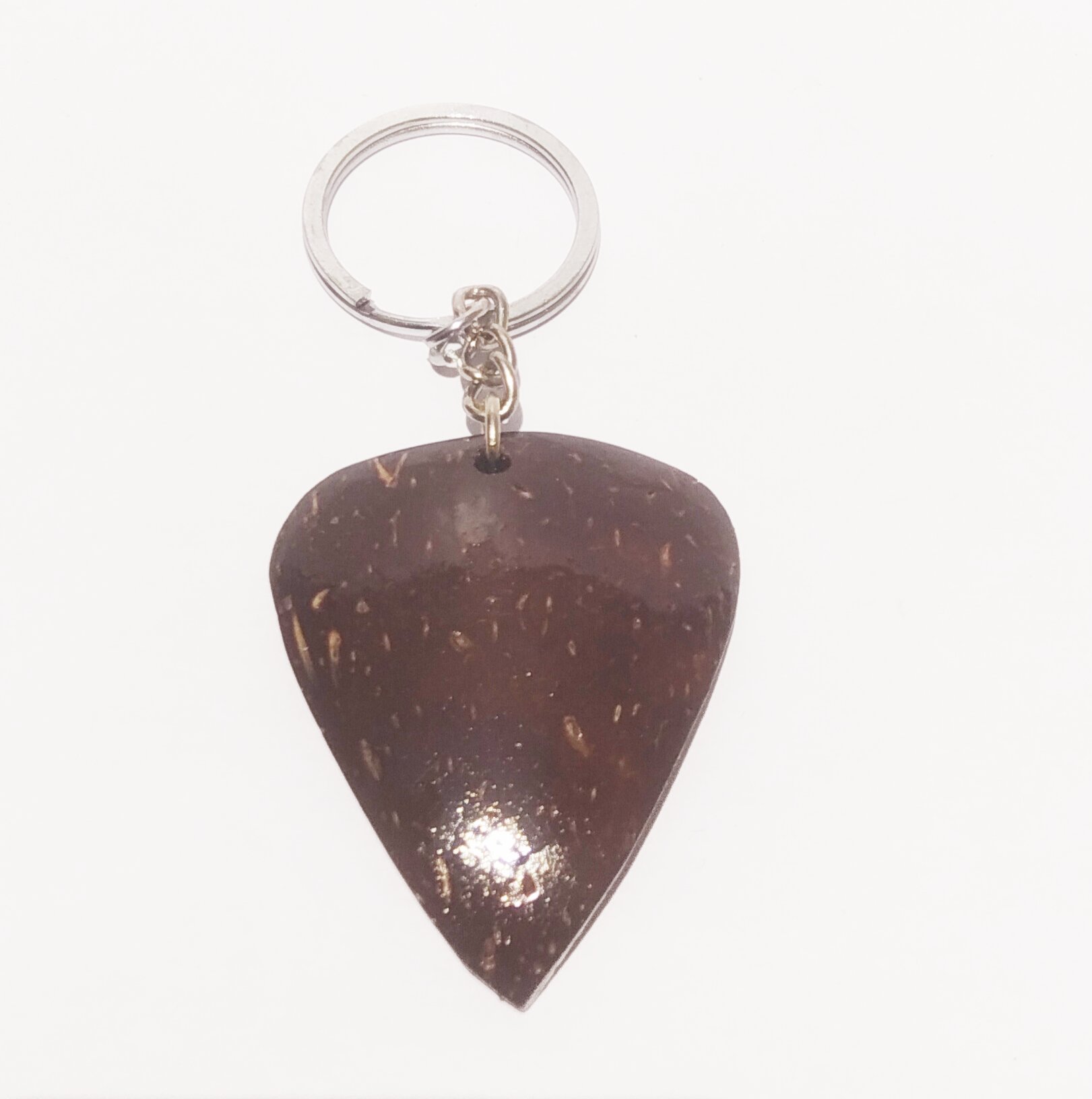 Handmade Coconut Shell Keychain - Water Drop (Style 2) - Handcrafted Product