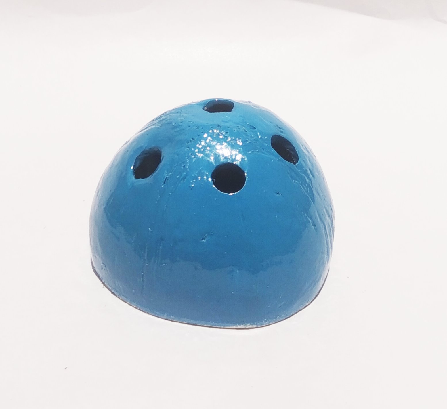 Handmade Coconut Shell Mini Pen Stand - Blue - Image 2