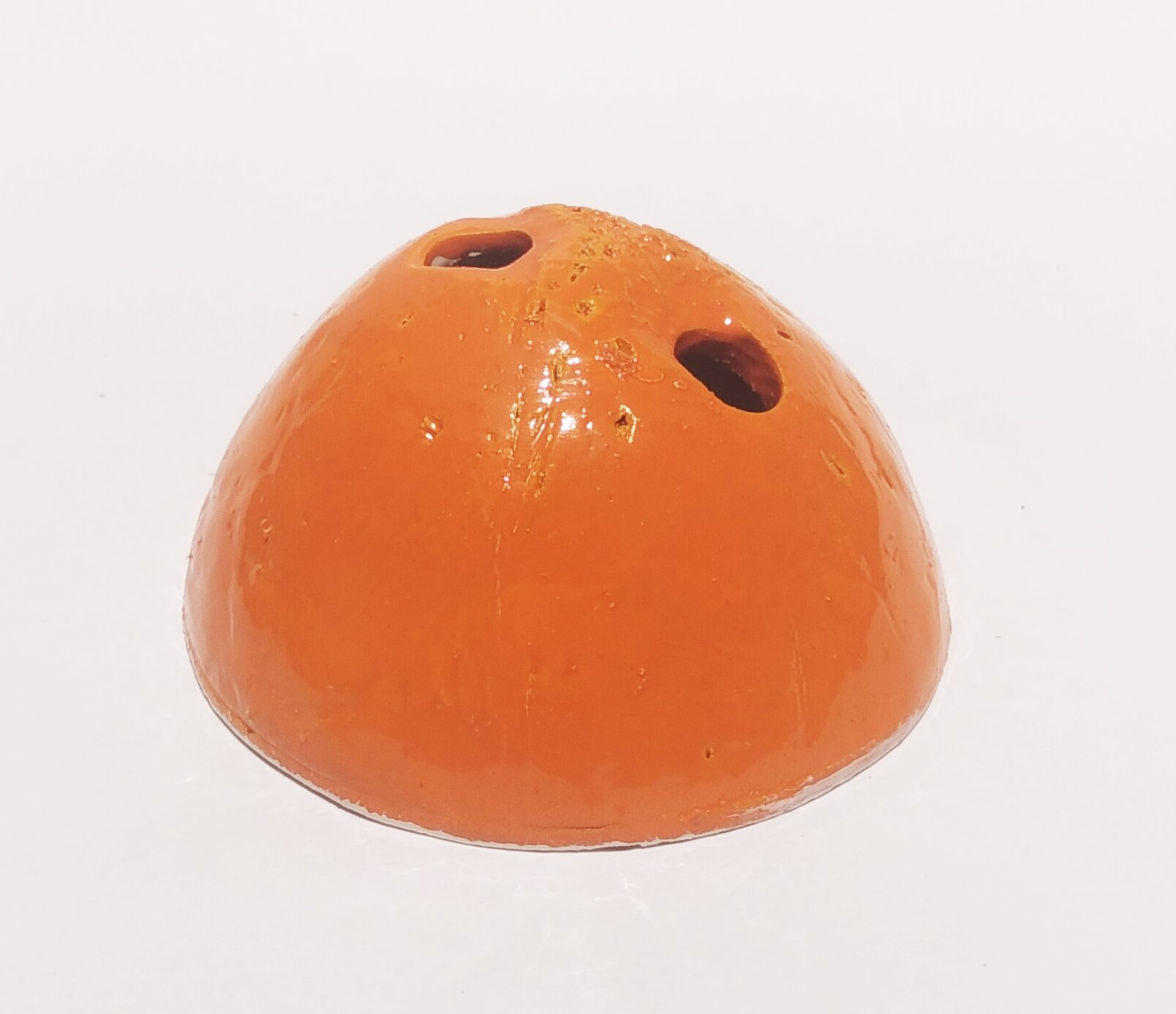 Handmade Coconut Shell Mini Pen Stand - Orange (Style 3) - Image 2