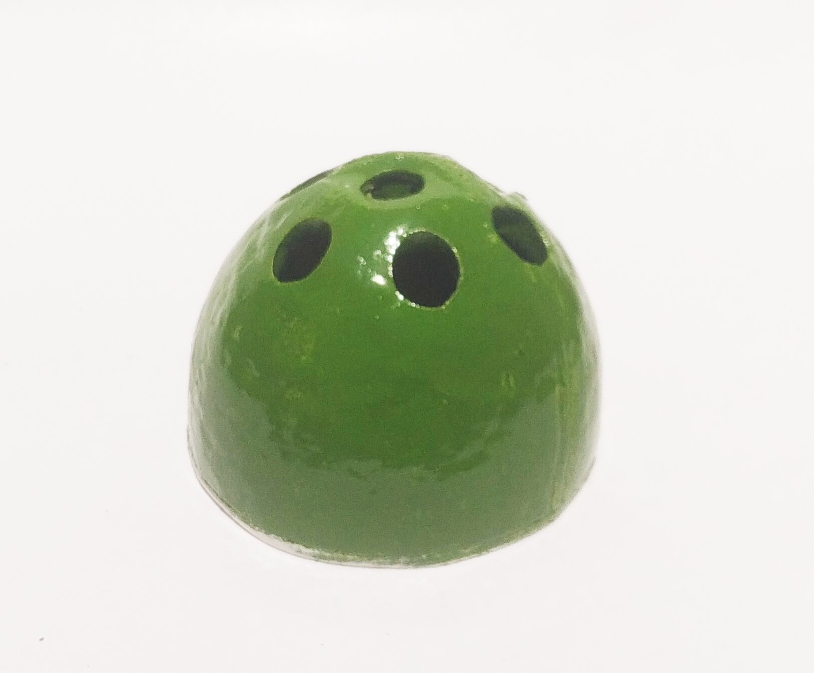 Handmade Coconut Shell Mini Pen Stand - Green - Image 2