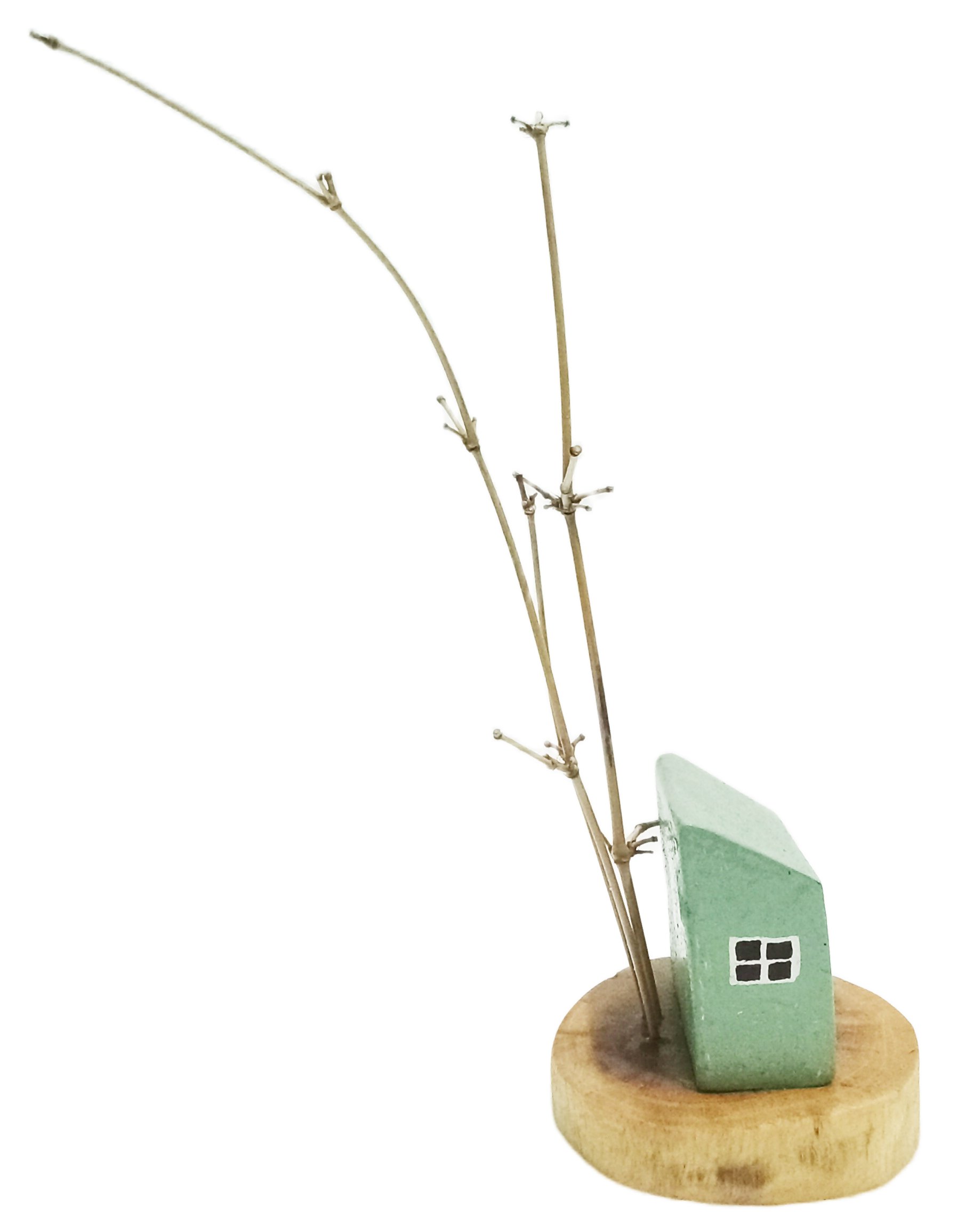 Handcrafted Green House with Tree Show Piece | Nature-Inspired Unique Home Decor - Image 2