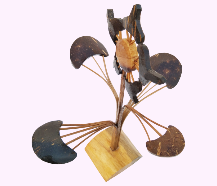 Handmade Coconut Shell Creative Globe Flow Showpiece & Unique Natural Home Decor Art - Image 3