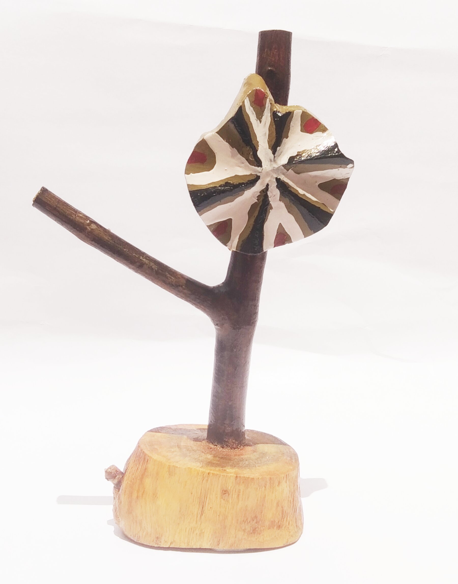 Handmade Multicolor Flower Wooden Branch Showpiece - Handcrafted Product