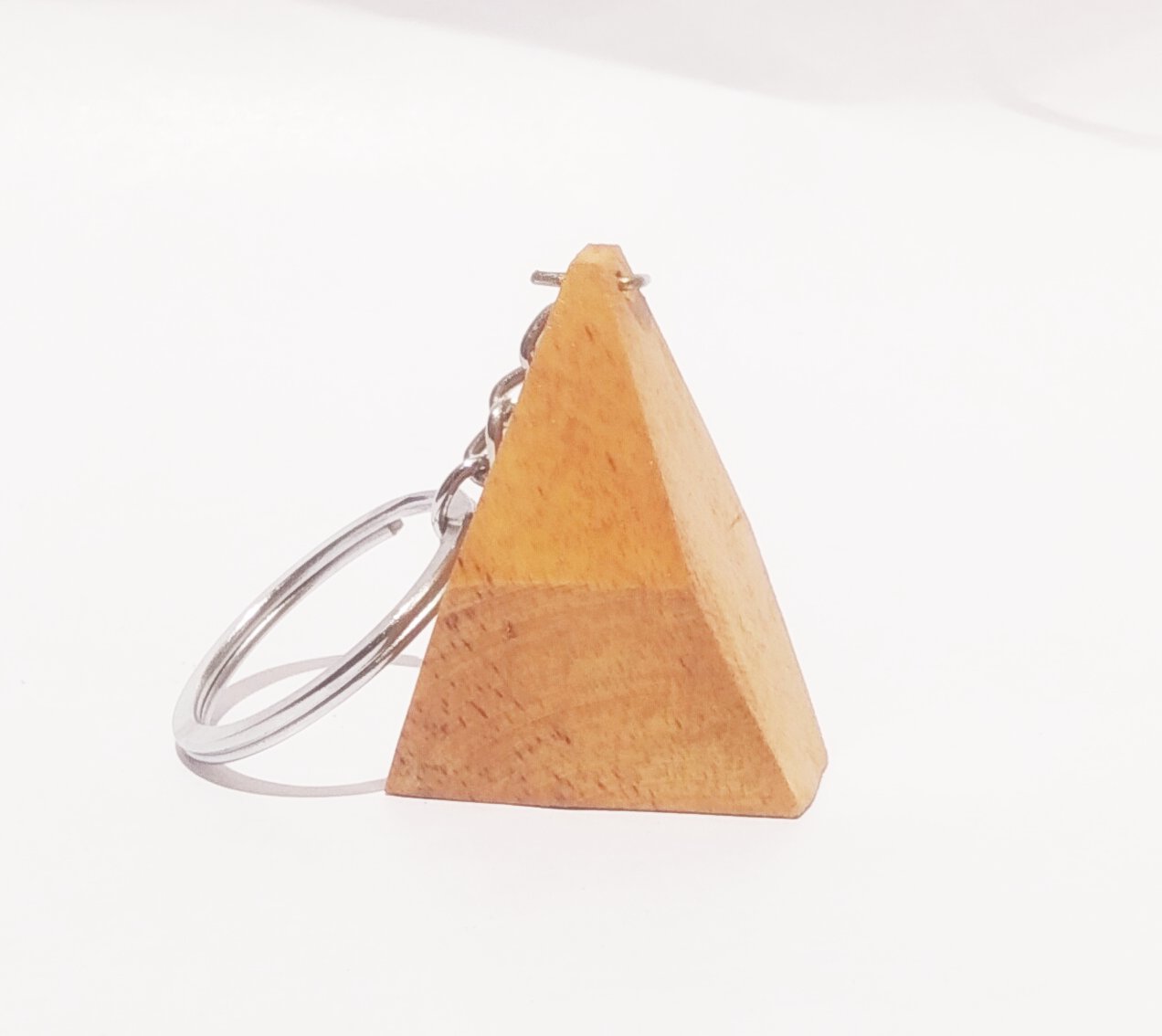 Handmade Wooden Keychain - 3D A-Shape - Handcrafted Product